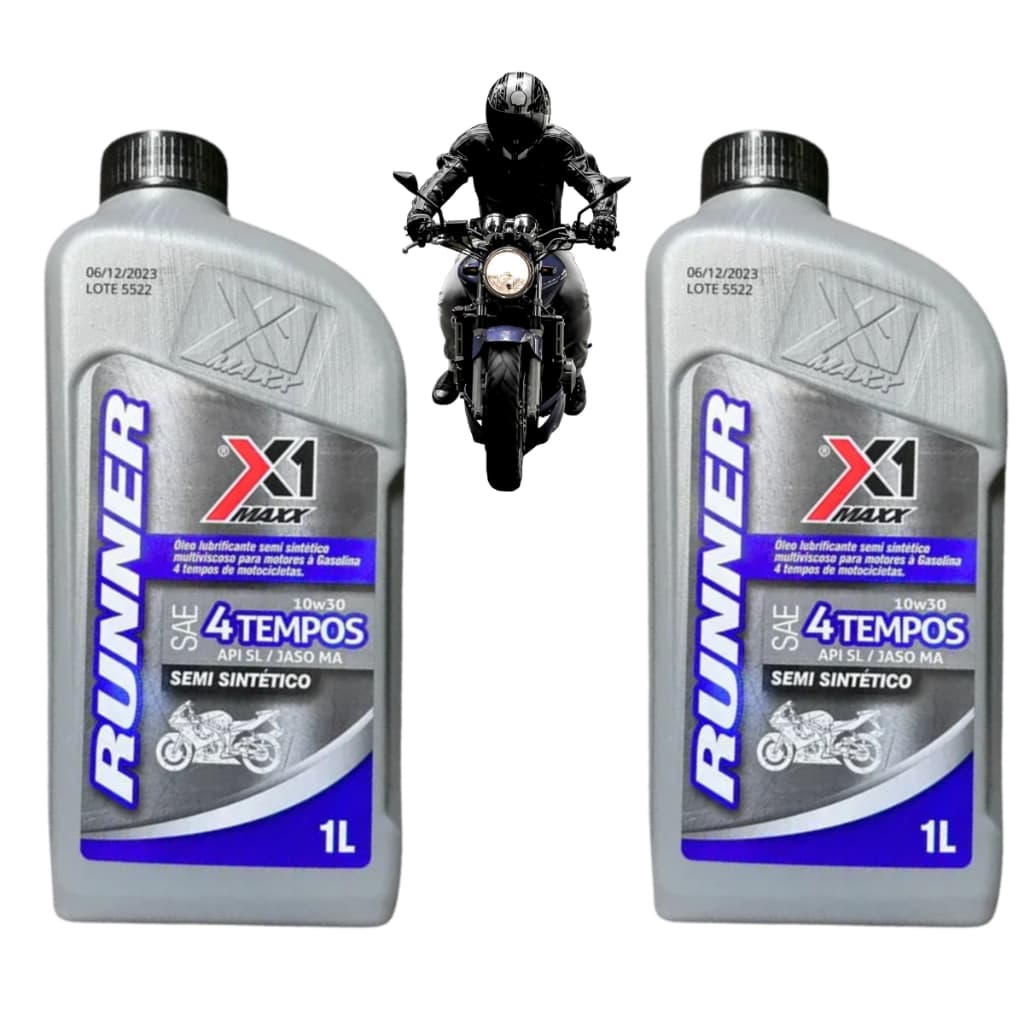 Kit 2 Oleo 4t 10w30 Para Moto Óleo Lubrificante Motos Motor 4 tempos Motocicletas Quadriciclos