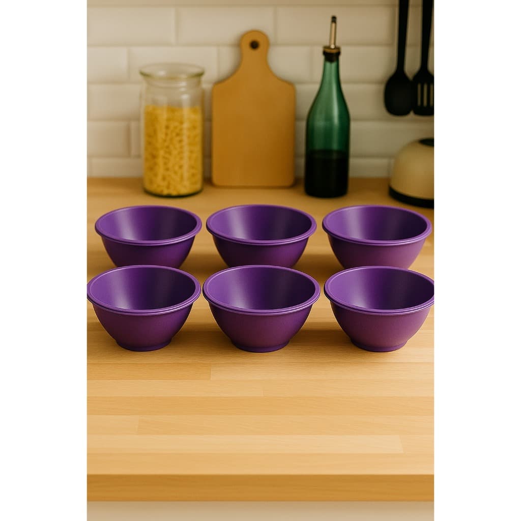 Kit Com 10 Potes de Plastico Resistente Saladas Sobremesas Cozinha 980 ml