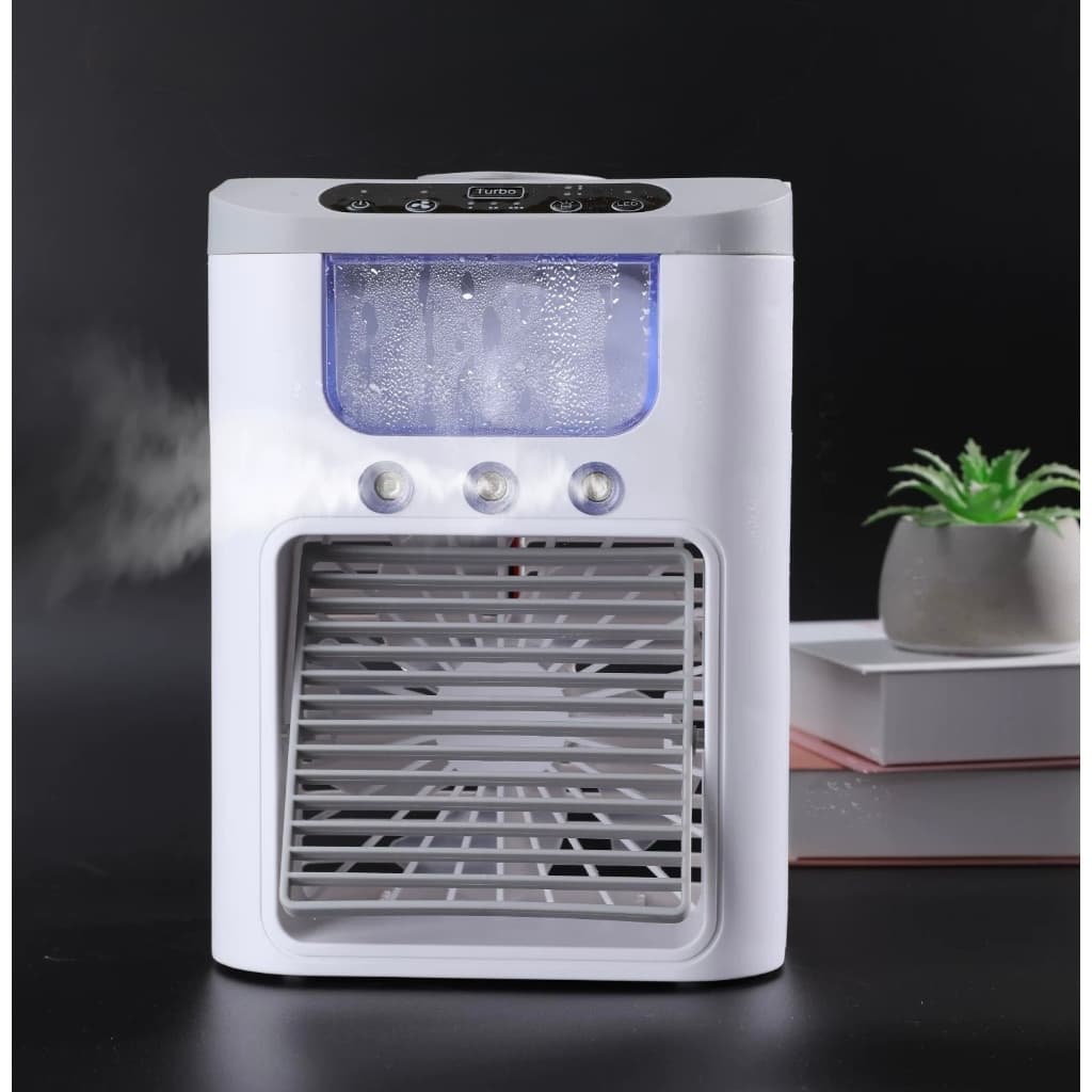 Mini Ar Condicionado Climatizador Umidificador Ventilador Portátil Recarregavel