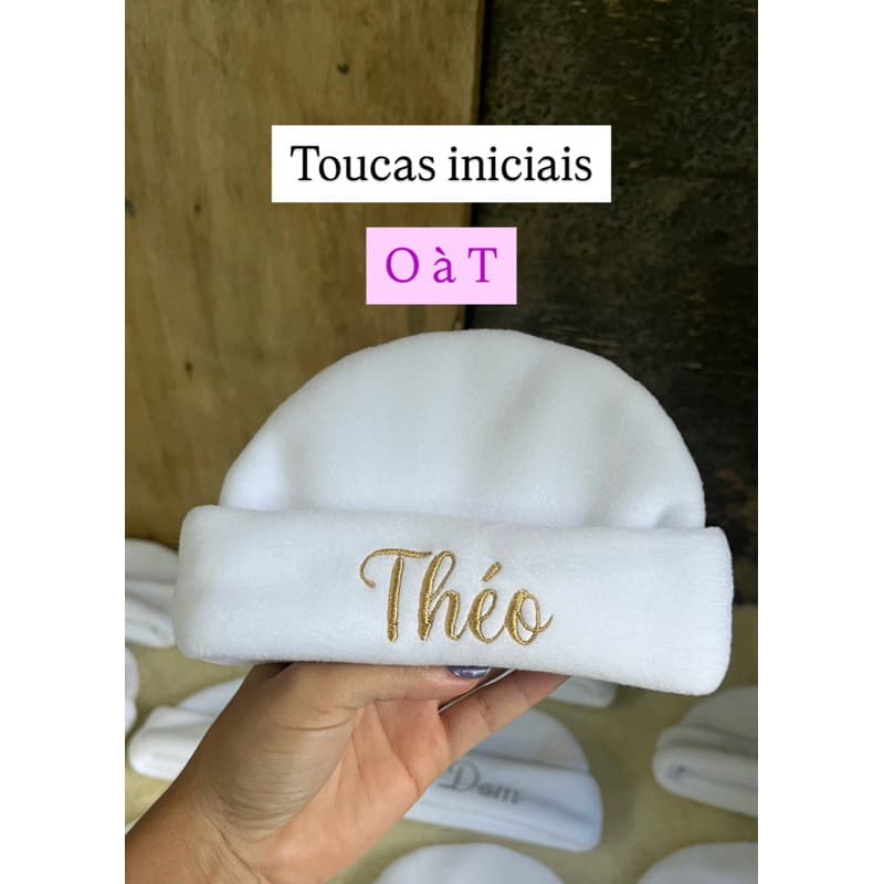 TOUCA RN PRONTA ENTREGA LETRAS O À T