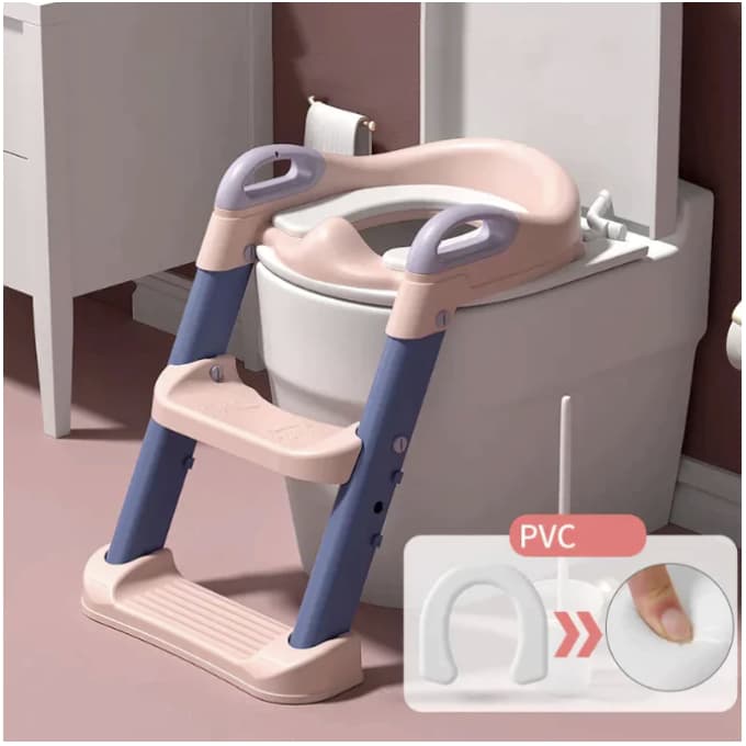 Troninho Infantil Com Escada Assento Redutor Vaso Sanitário Menino ou Menina