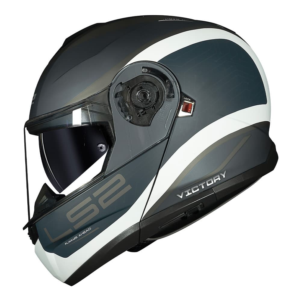 Capacete Ls2 Strobe II FF908 Victory Matte Grey Blue Sand
