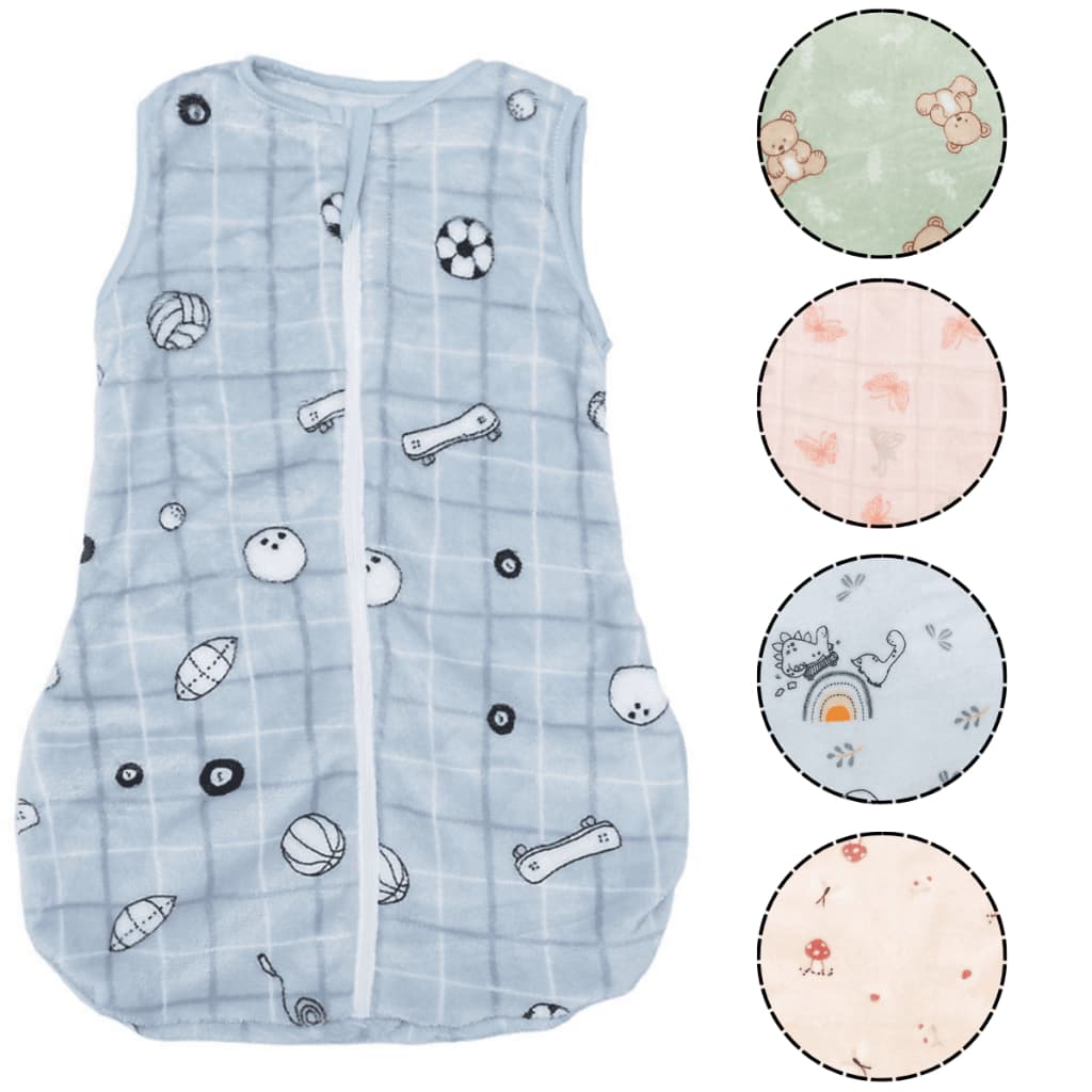 Saco de Dormir para Bebê Papi Baby Microfibra – Macio, Quentinho e Seguro (0 a 6 meses)