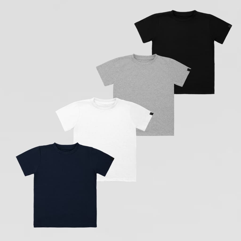 Kit 4 Camisetas Masculina Infantil Menino 100% Algodão 4 Ao 12