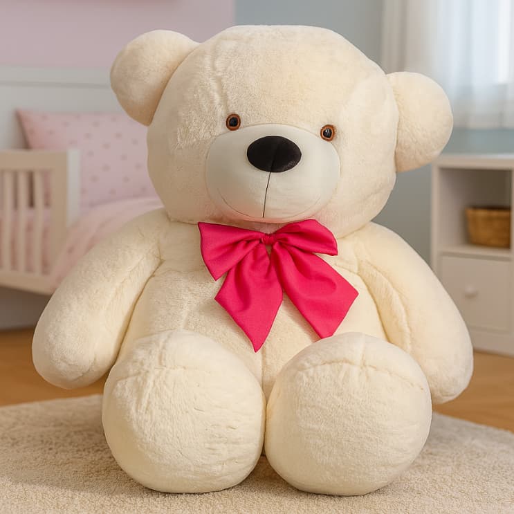 Urso de Pelúcia Gigante Teddy 90cm Antialérgico Presente Fofinho Decoração Infantil e Romântica