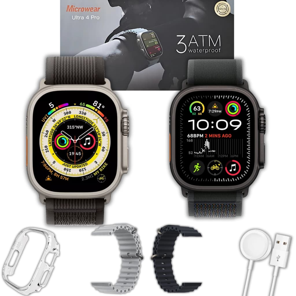 SmartWatch Ultra 4 PRO U4 49mm 3ATM Prova D'Água Serie10 Modo Esporte Microwear Lançamento 2025