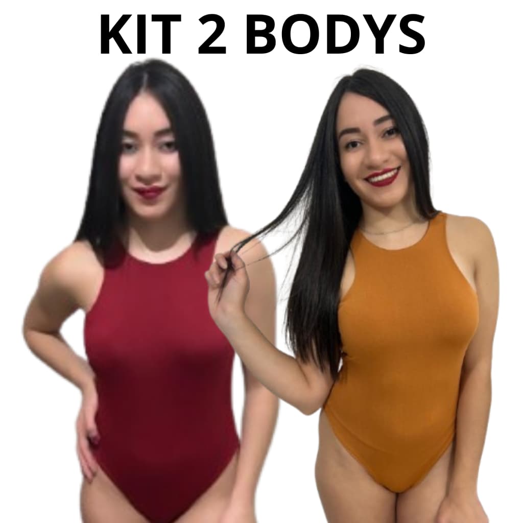 Kit 2 Body Feminino Alça Grossa Blusa Feminina Elegante Suplex Tendência
