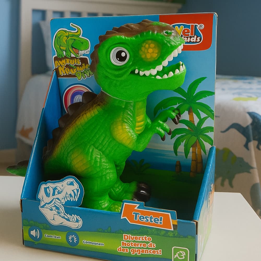 Dinossauros Baby com Som e Luzes Dinossauro de Brinquedo Infantil Emborrachado Presente Menino