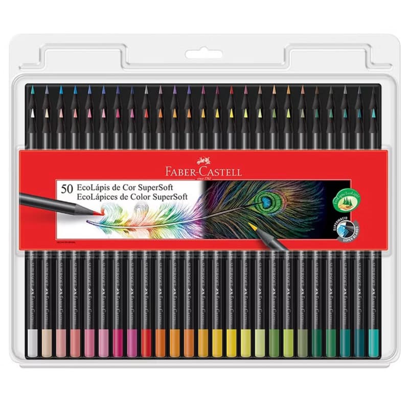 Lápis de Cor 50 Cores SuperSoft Faber Castel
