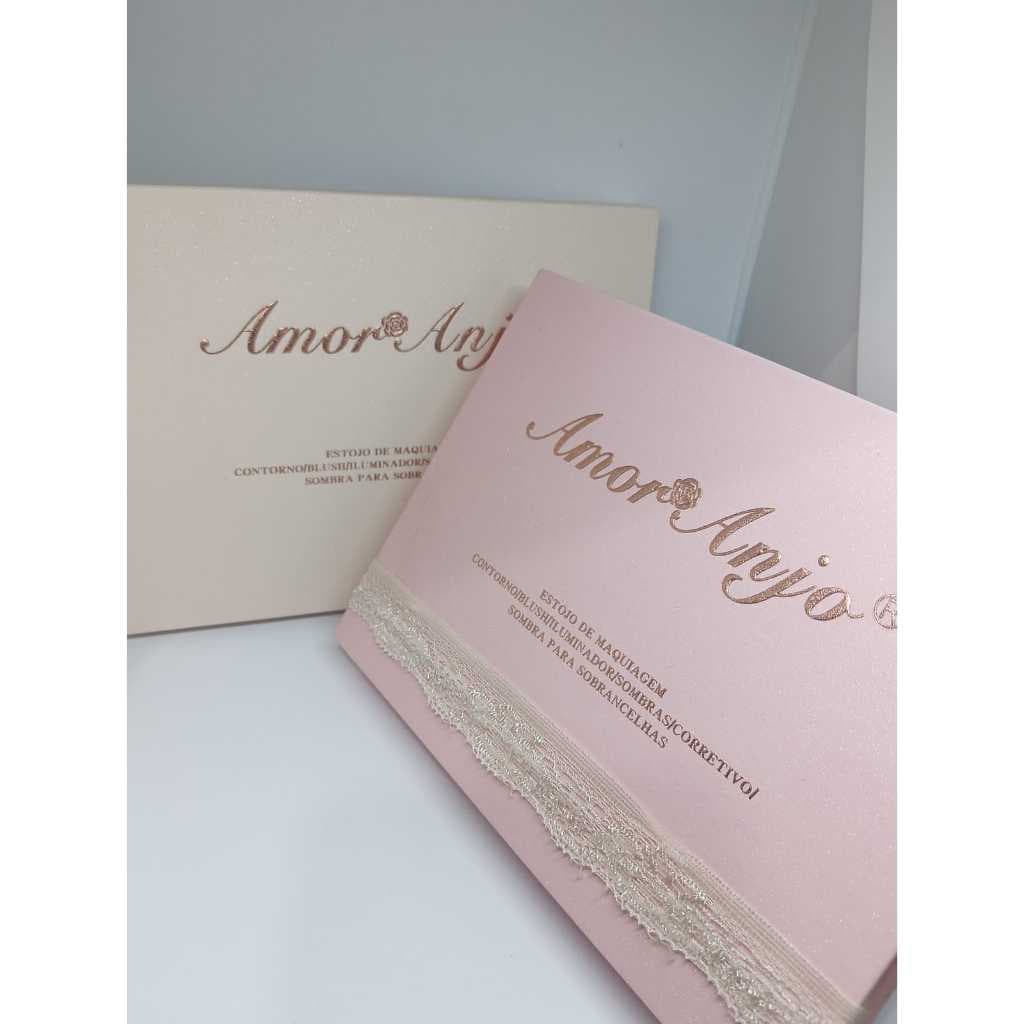 Paleta de sombra - Amor & Anjo - Contorno, Blush, Iluminador, Sombras, Corretivo, Sombra para Sobrancelha