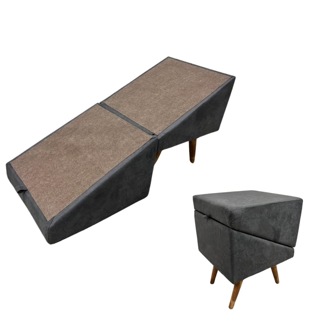 Rampa Escada Pet Movel Puff Cachorro Gato Antiderrapante Colorido decorativo