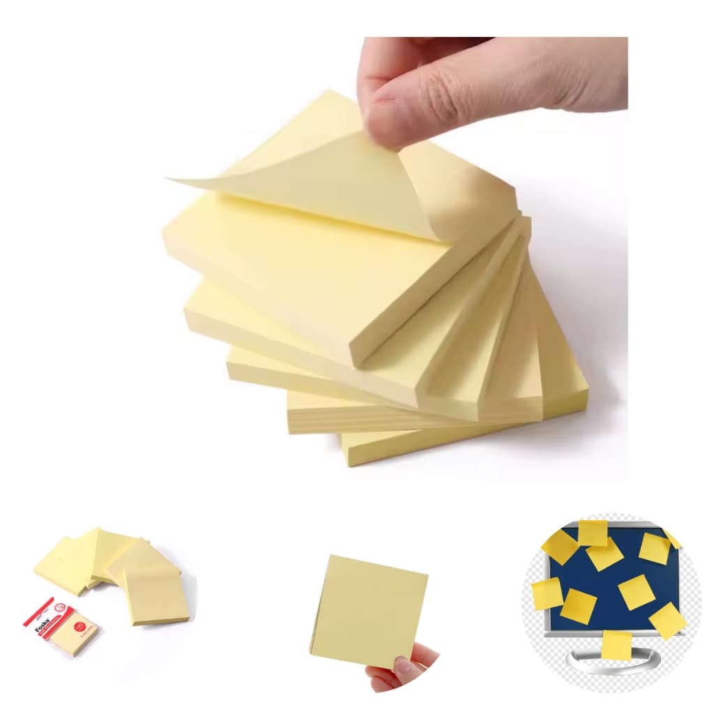 Bloco Adesivo para Anotações e Recados Post It Não Desgruda Fixa Bem Cole Fácil Alta Qualidade
