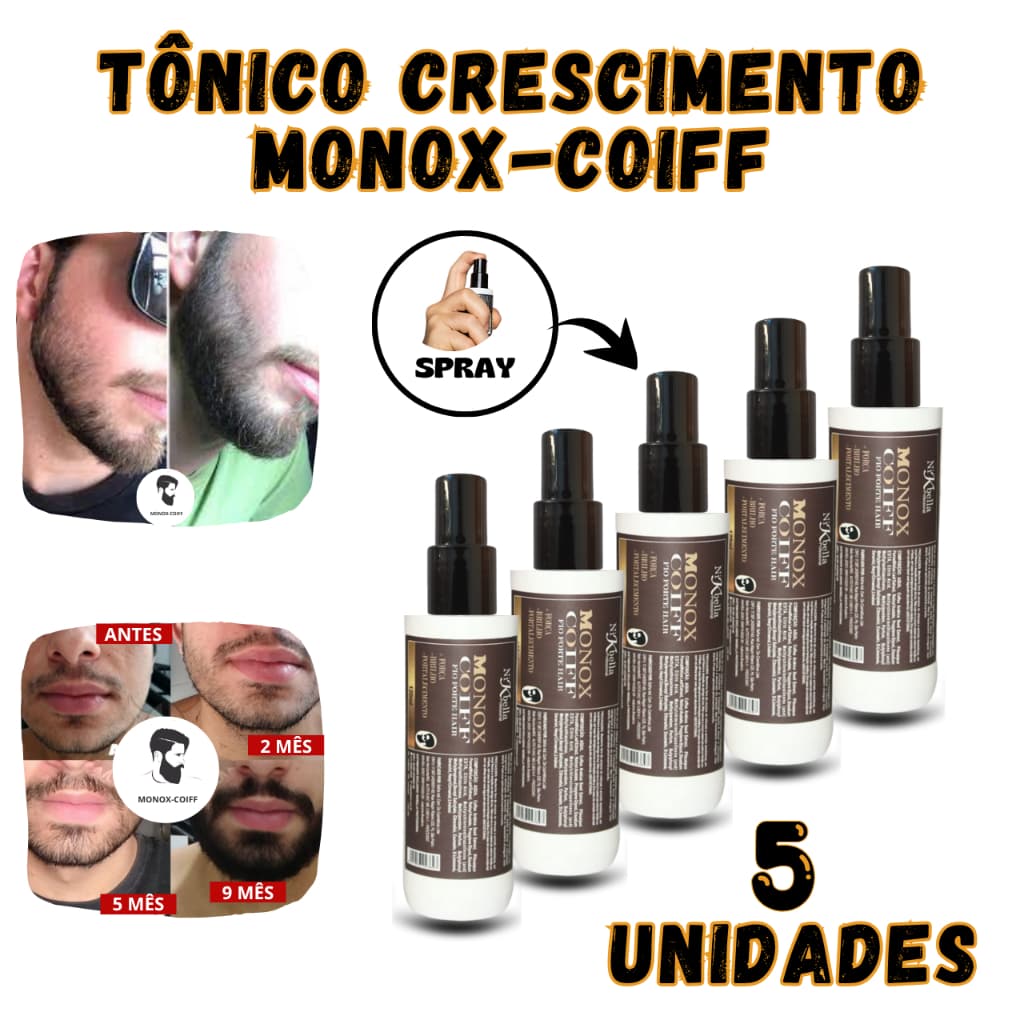 Tônico de café Capilar - Óleo Crescimento Acelerado Cobrimento de Falhas Cabelo Barba
