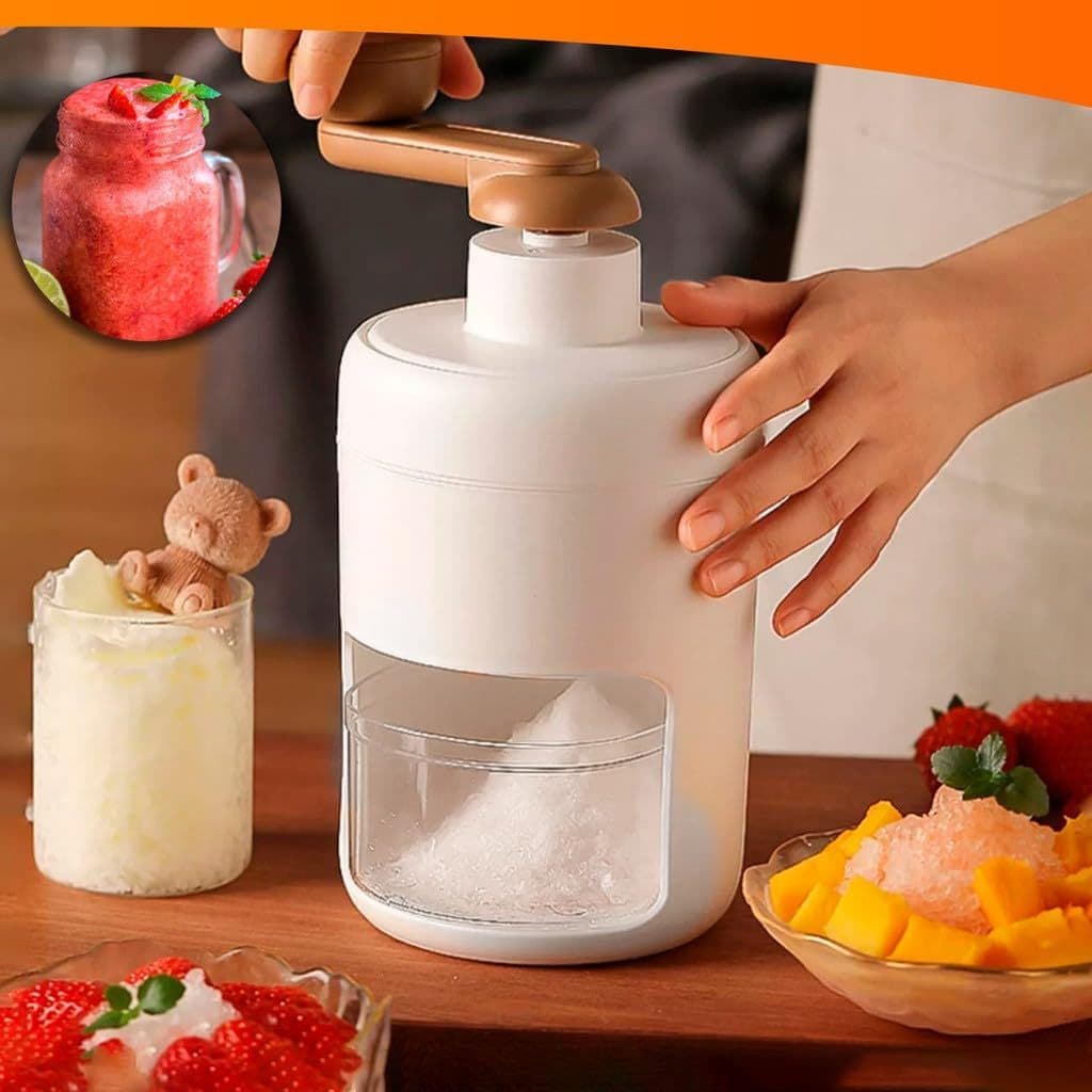 Triturador de Gelo Com Manivela Para Sucos Cozinha Eventos Bebidas Drinks Cozinha Sobremesa