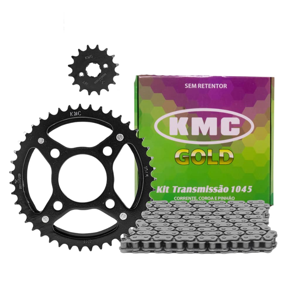 Kit Relação Transmissão Cg Fan Titan 150 160 2004 2008 2010 2015 2020 2025 Kmc Gold