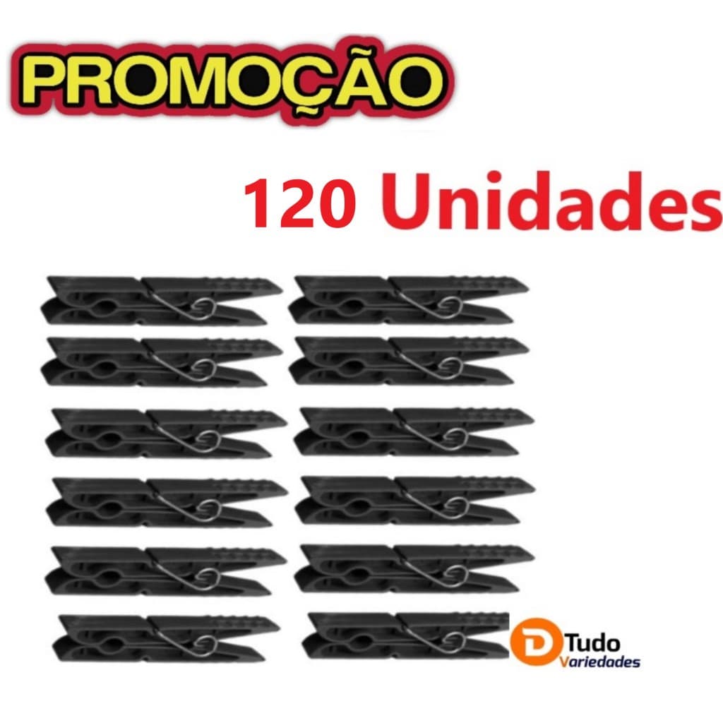 KIT 120 Unidades de  Prendedor Plástico PROMOÇAO 001