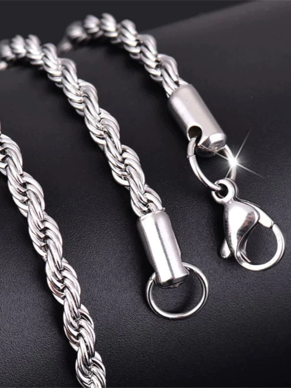 Kit Corrente Masculina Inox Premium + Pulseira Baiana
