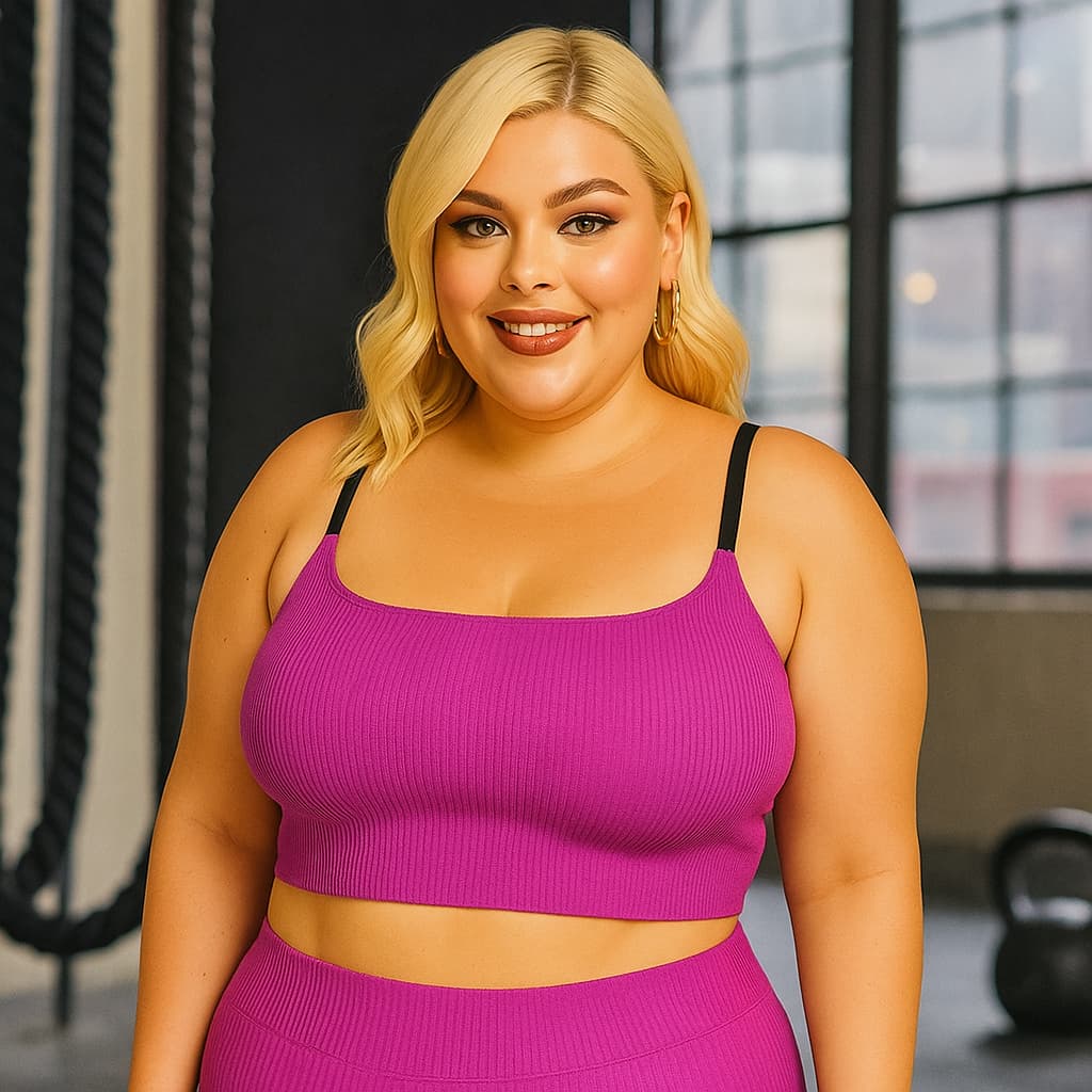 Sutiã Plus Size Tecido Canelado Top Grande Felícia