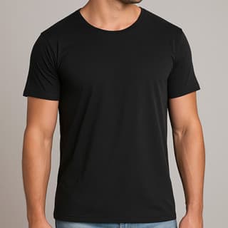 Camiseta Preta Algodão Casual Premium Básica Lisa Gola Redonda