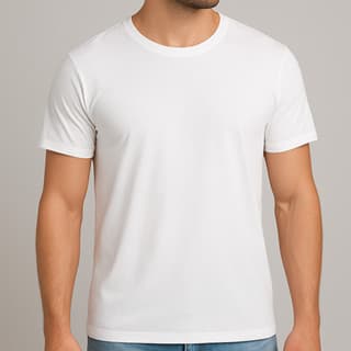 Camiseta Branca Algodão Casual Premium Básica Lisa Gola Redonda