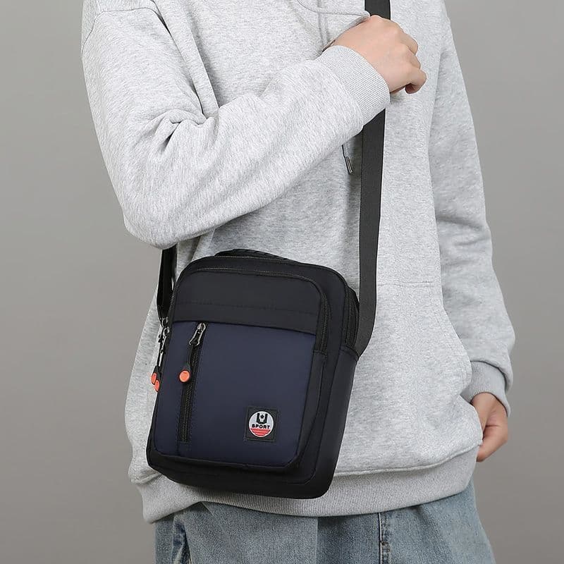Shoulderbag Masculina Impermeável Antifurto Alça Transversal Esportiva Versátil Compacta Resistente