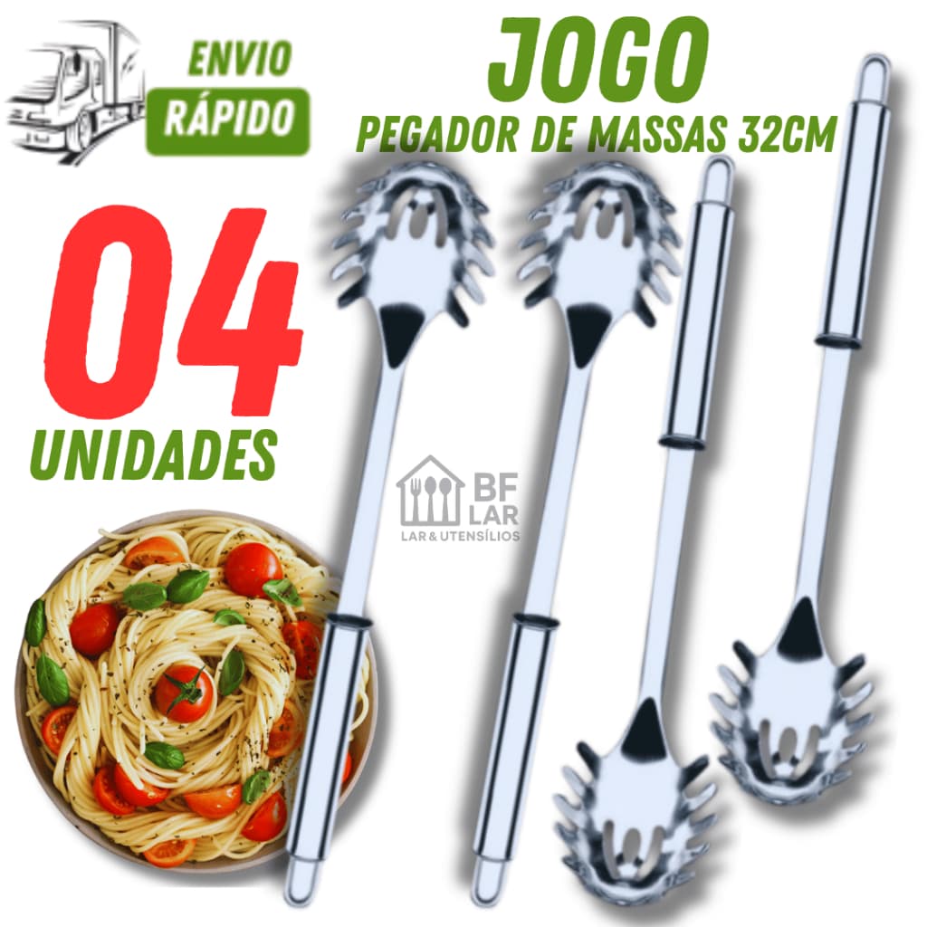 Combo de Pegador de Massa Inox Qualidade Premium com 4/0/0/0 unidades para Cozinha Bar e Restaurante