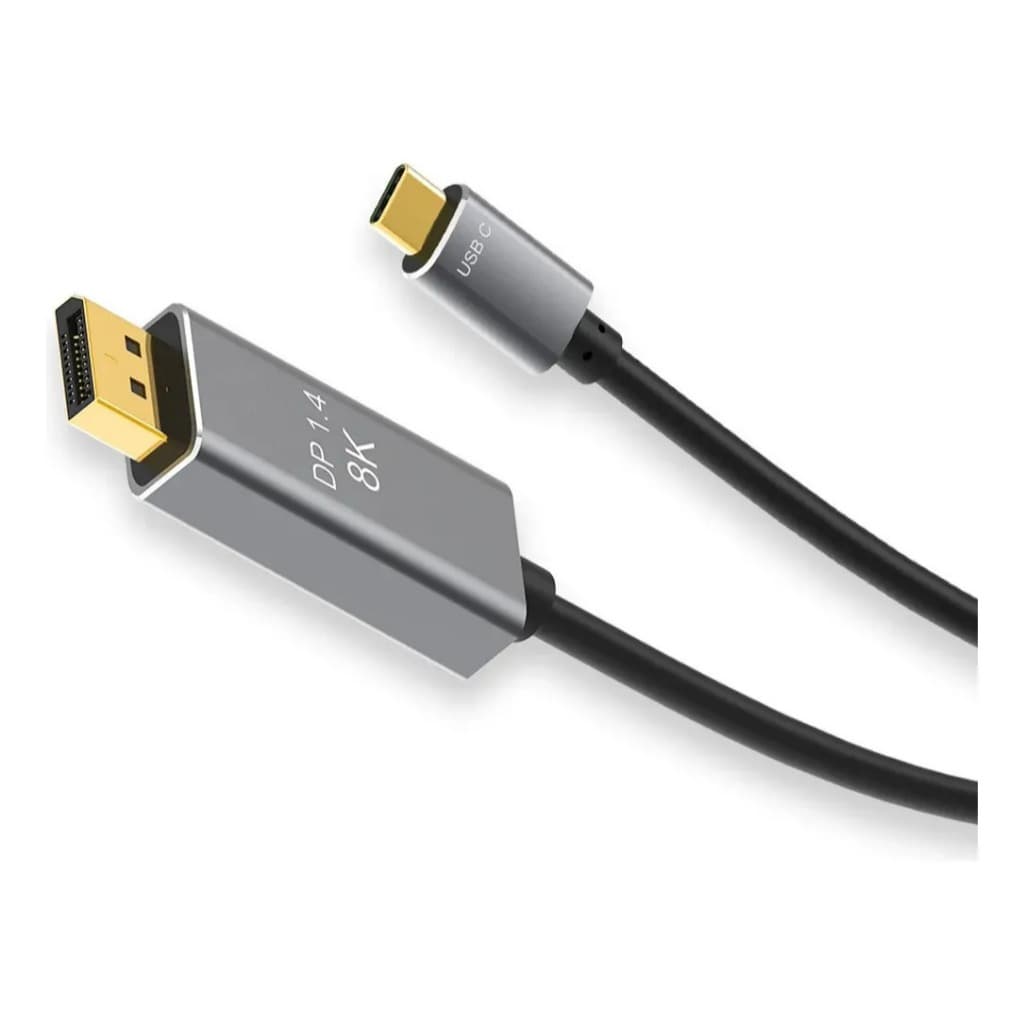 Cabo Usb Tipo C Para Displayport 4k 144hz E 8k 1,8 M