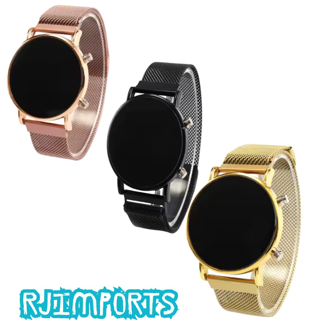 Relógio Feminino de Led Redondo Digital Pulseira de Silicone modelo 2025 promoção