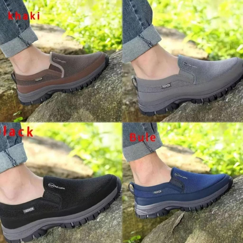 Kit 2 Pares De Tenis Sapatilha Mocasssin Masculino Ortopedico Ant-Stress Adventure Trilha Com Solado Leve Confortável