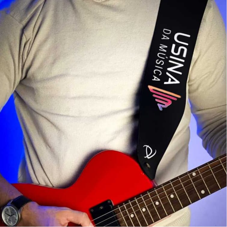 Correia Dv Comfort Personalizada Violão, Guitarra E Baixo  Personalizado (Sua logo ou arte favorita)