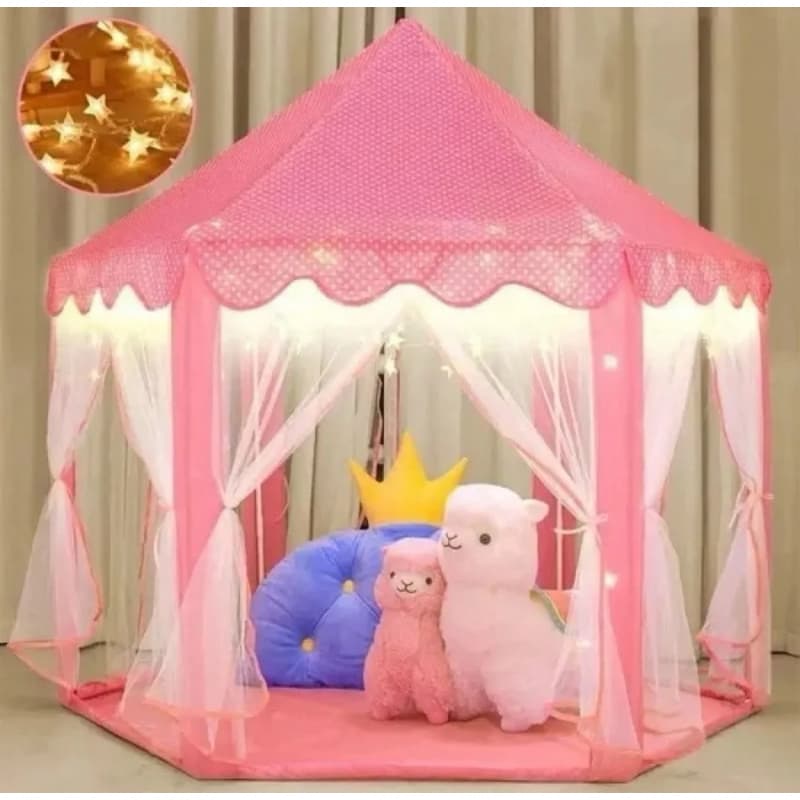 Tenda Barraca Casinha Com Led - Infantil Cores Rosa  Promoção Melhor Preço