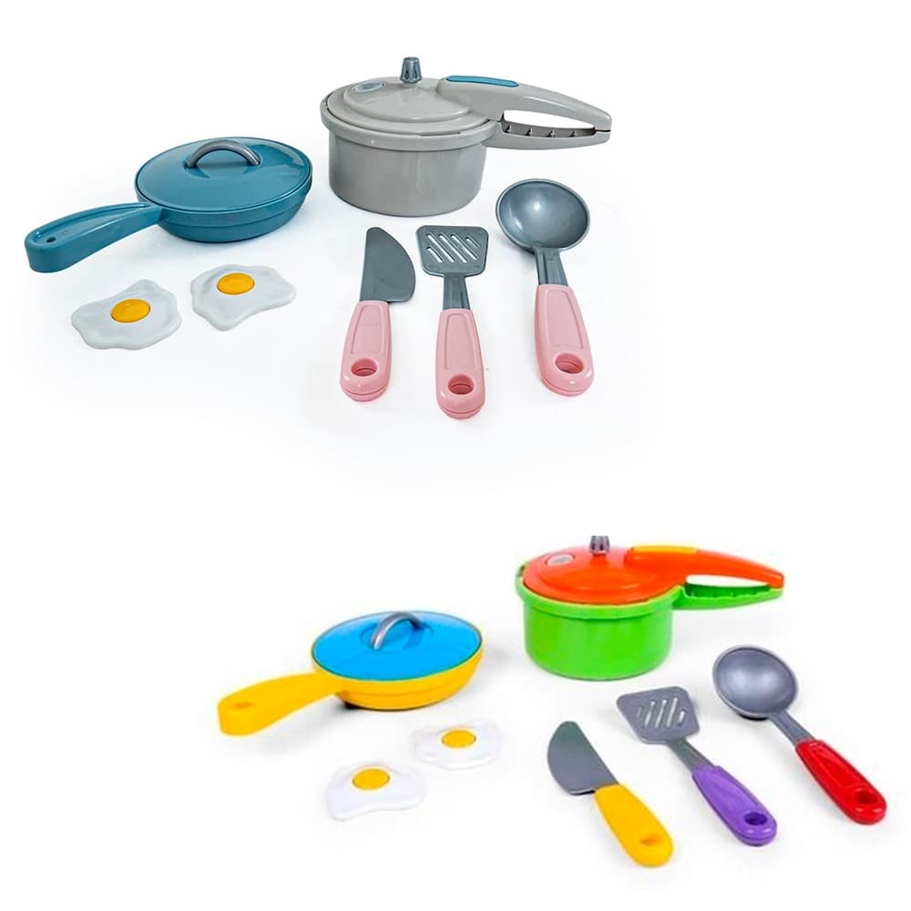Kit Cozinha Panelas Infantil Acessórios Com 2 Ovos Solapa - Poliplac