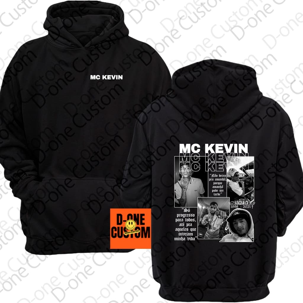 Moletom Blusa de Frio MC Kevin Favela Funk Estampado Homenagem Cria Com Capuz Confortável