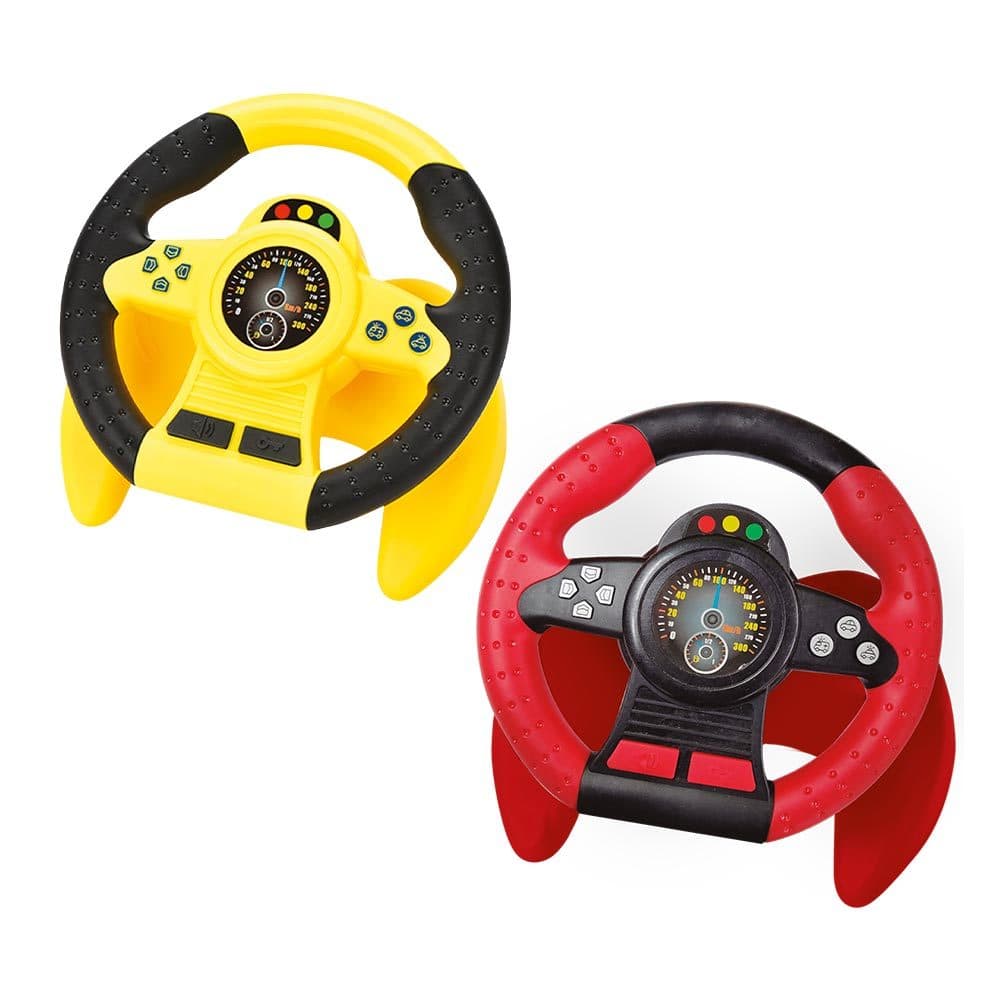 Volante Brinquedo Com Alça Infantil Giro 360º Com Som - DM Toys