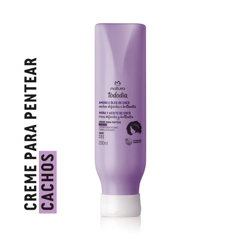 Creme para Pentear Cachos Natura Tododia Amora e Óleo de Coco 280 ml