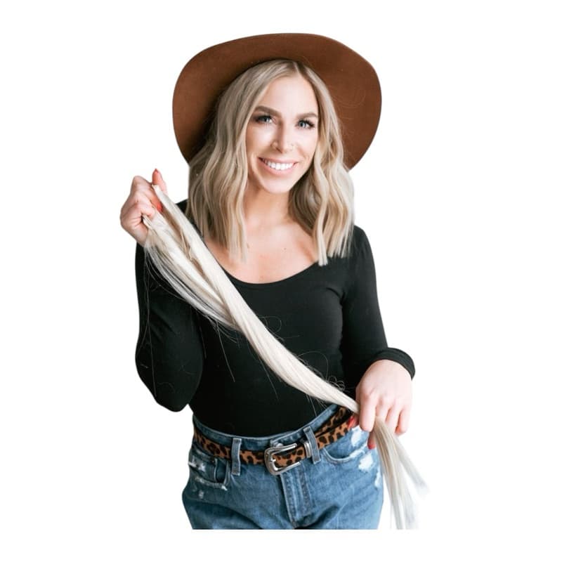Cabelo humano para mega hair alongamento 55 cm loiro 100 gramas natural pontas cheias
