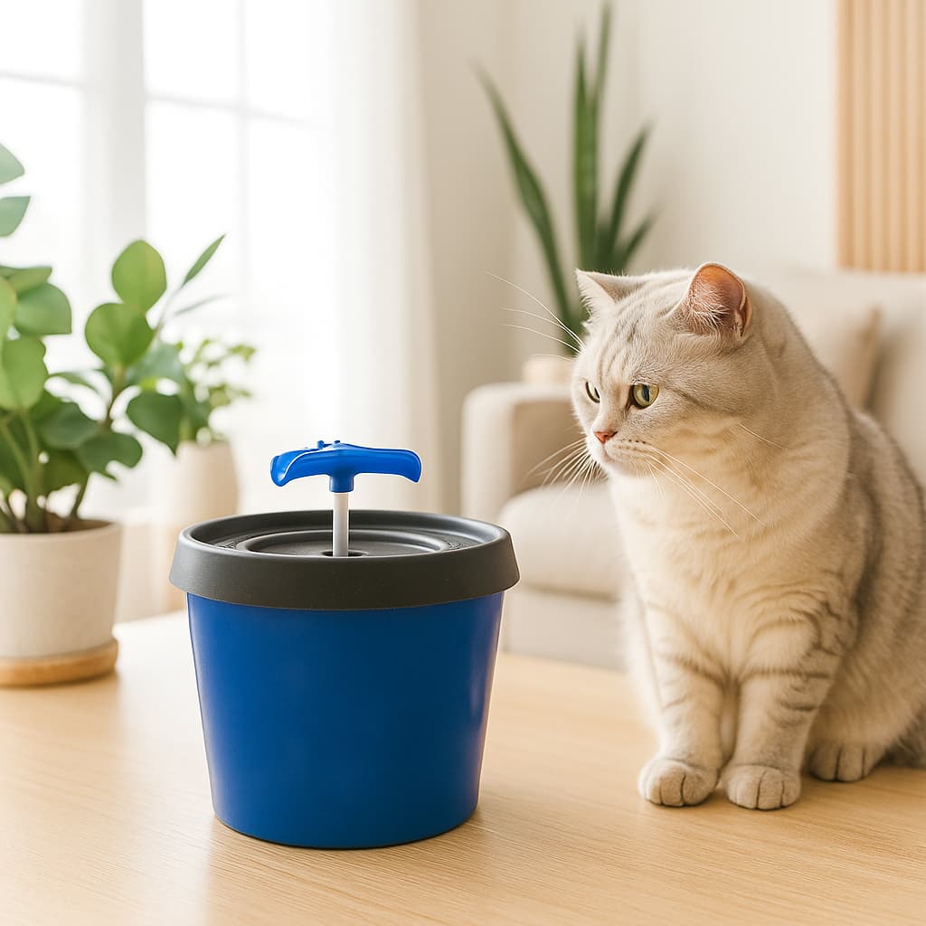 Bebedouro Automático para Gatos e Cachorros Fonte Cascata Silenciosa