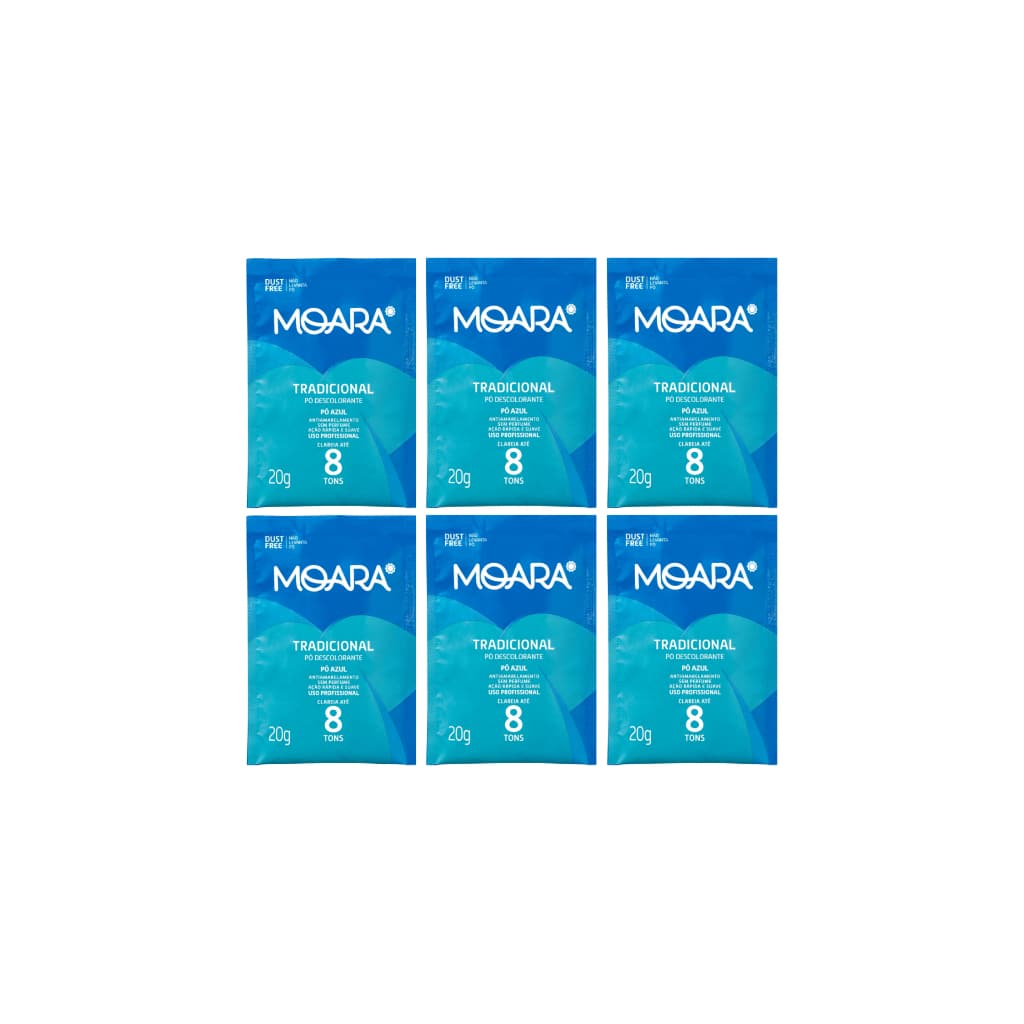 Kit com 6 - Pó Descolorante Moara Tradicional 20g Yamá