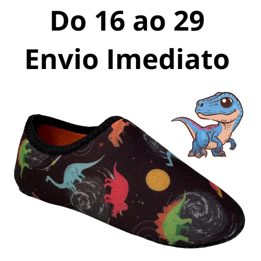 Sapatilha Infantil Praia Piscina Bebê Criança Menino Menina Calce Fácil Leve Antiderrapante 15 ao 28