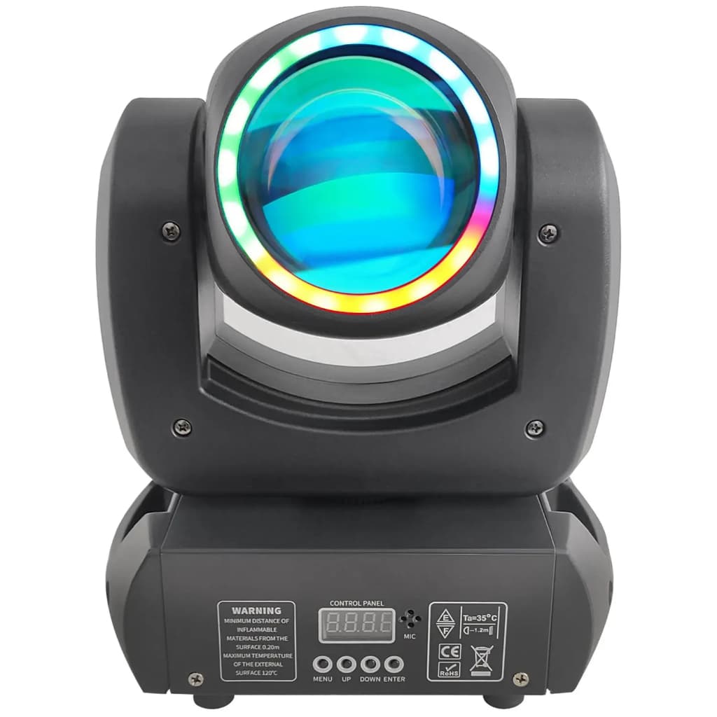 Mini Moving Head Beam 180w Led 8 Gobos Cores Prisma Fita Led