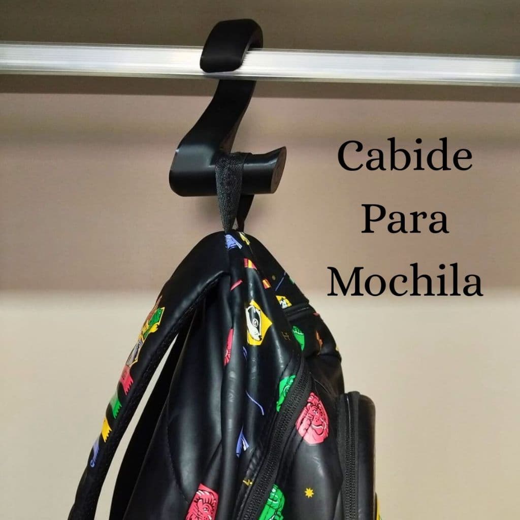 Cabide Preto Multiuso Suporte Organizador Para Mochila Escolar Para Guarda Roupa