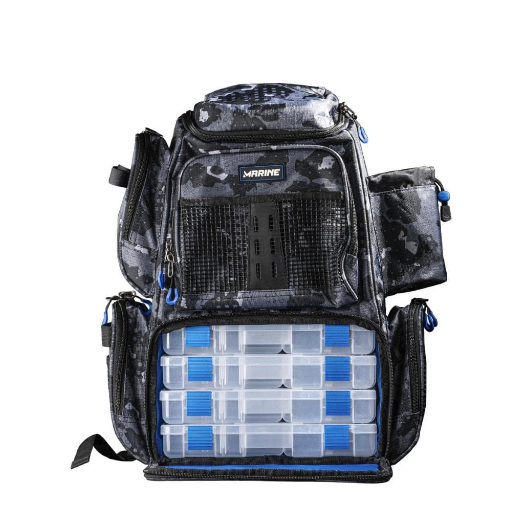 Mochila Pesca Marine 4 Estojos M-MP25 Bolsa Pesca Porta Vara Alicate Bag Apetrecho Isca Artificial