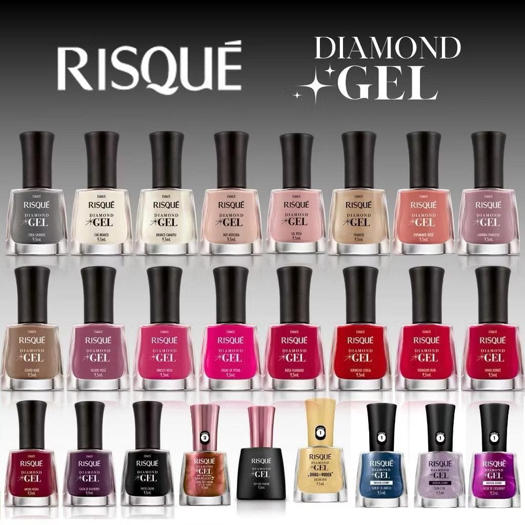 Esmalte Risque Diamond Gel Várias Cores Atacado Revenda - Escolha sua cor