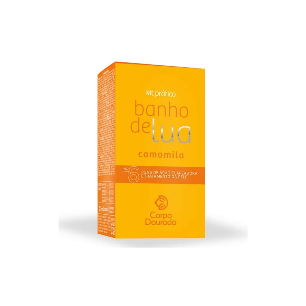 Kit Banho de Lua Camomila Ação Clareadora 300g Corpo Dourado