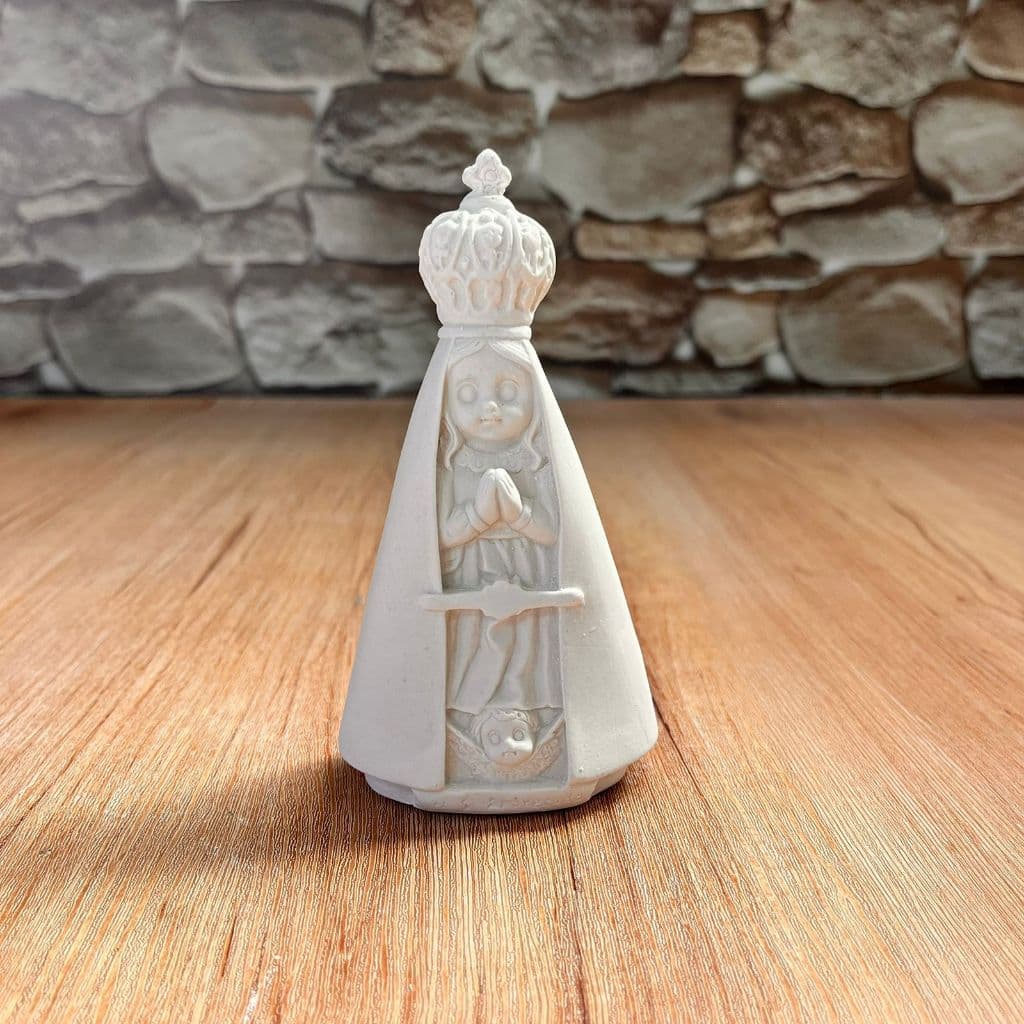 Nossa Senhora Aparecida Baby em Gesso Cru 13 Cm