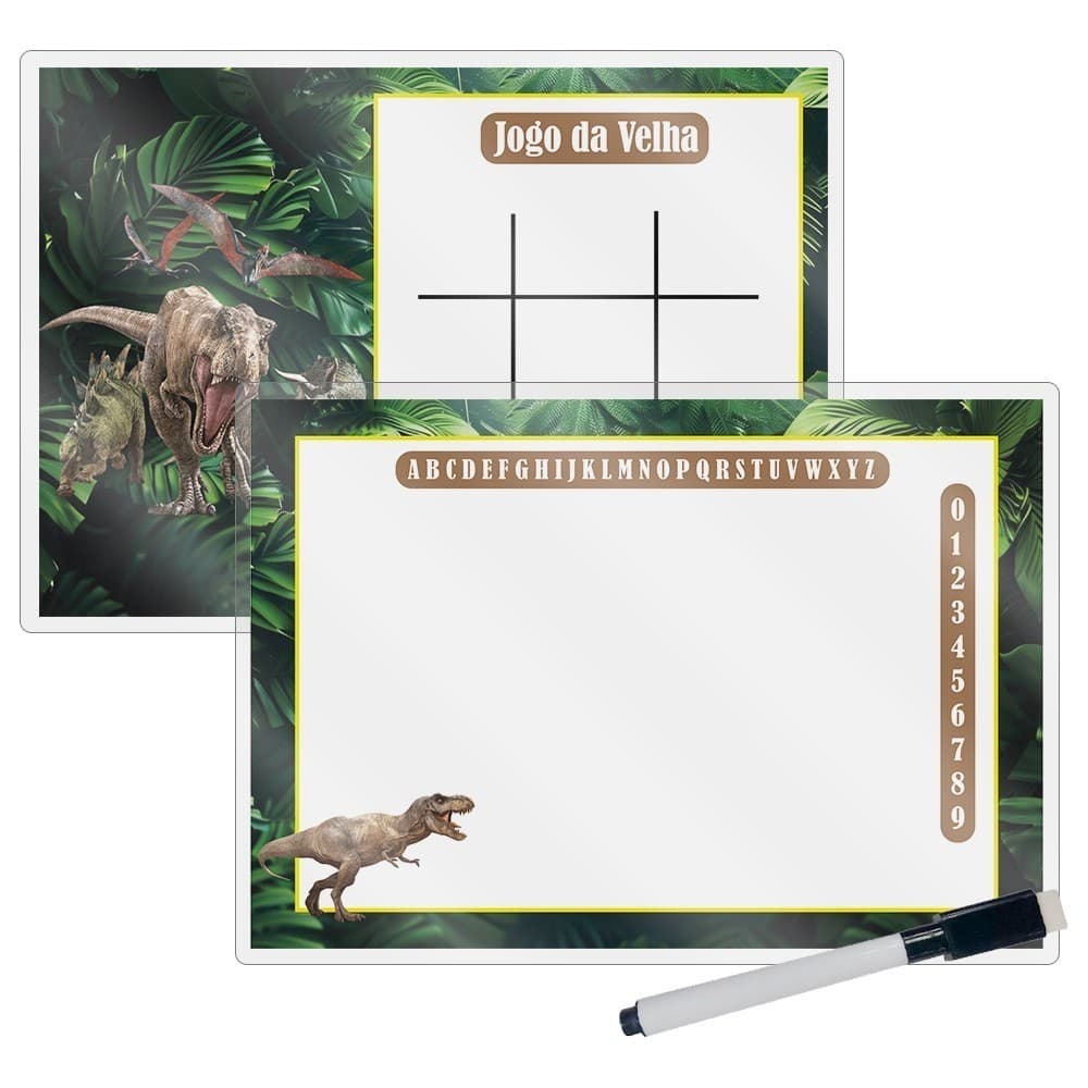 Lousas+Caneta Escreve Apaga Jogo Da Velha Lembrancinhas Tema Dinossauro Casamento Eventos Variados3