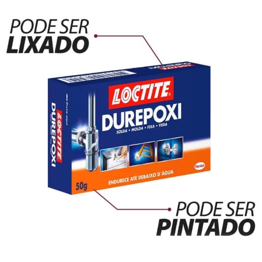 Durepoxi Henkel Massinha Epóxi Alta Resistência Disponível 50g 100g 250g Reparos Duráveis