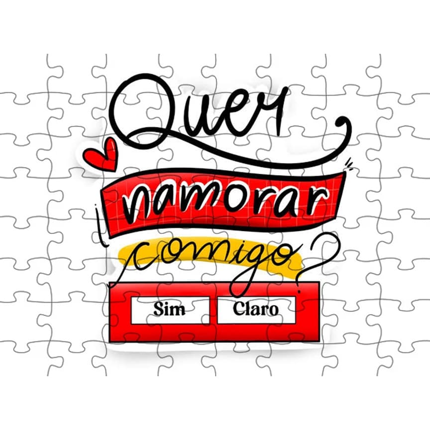 Quebra-cabeça Pedido Namoro Quer Namorar Comigo? Sim E Claro