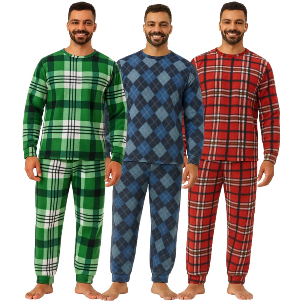 PIJAMA MASCULINO Soft Quentinho Inverno Liso e Estampado