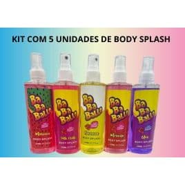 KIT COM 5 UNIDADES DE BODY SPLASH COM CHEIRINHO DE CHICLETE